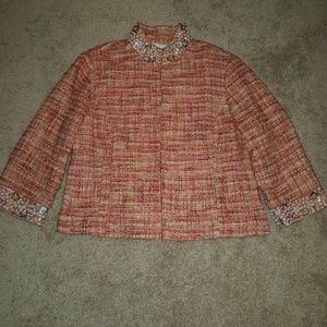 SALE Chico's embellished boucle blazer